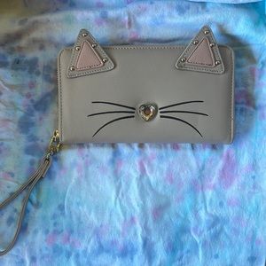 Betsey Johnson Cat zip up wallet